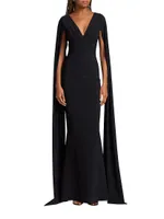 Zelia Split-Sleeve Gown