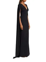 Zelia Split-Sleeve Gown