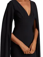 Zelia Split-Sleeve Gown