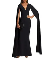 Zelia Split-Sleeve Gown