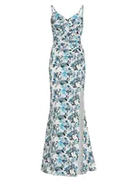 Marga Gathered Floral Gown