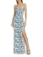 Marga Gathered Floral Gown