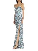 Marga Gathered Floral Gown