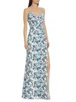 Marga Gathered Floral Gown