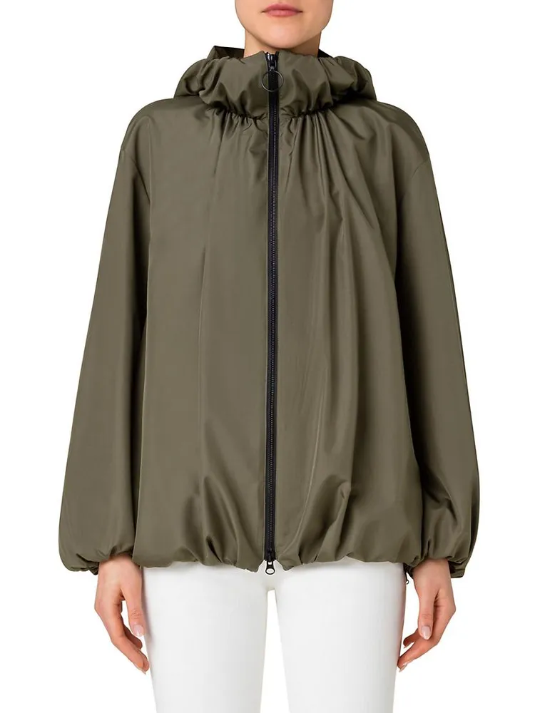 Hooded Blouson Bomber Jacket