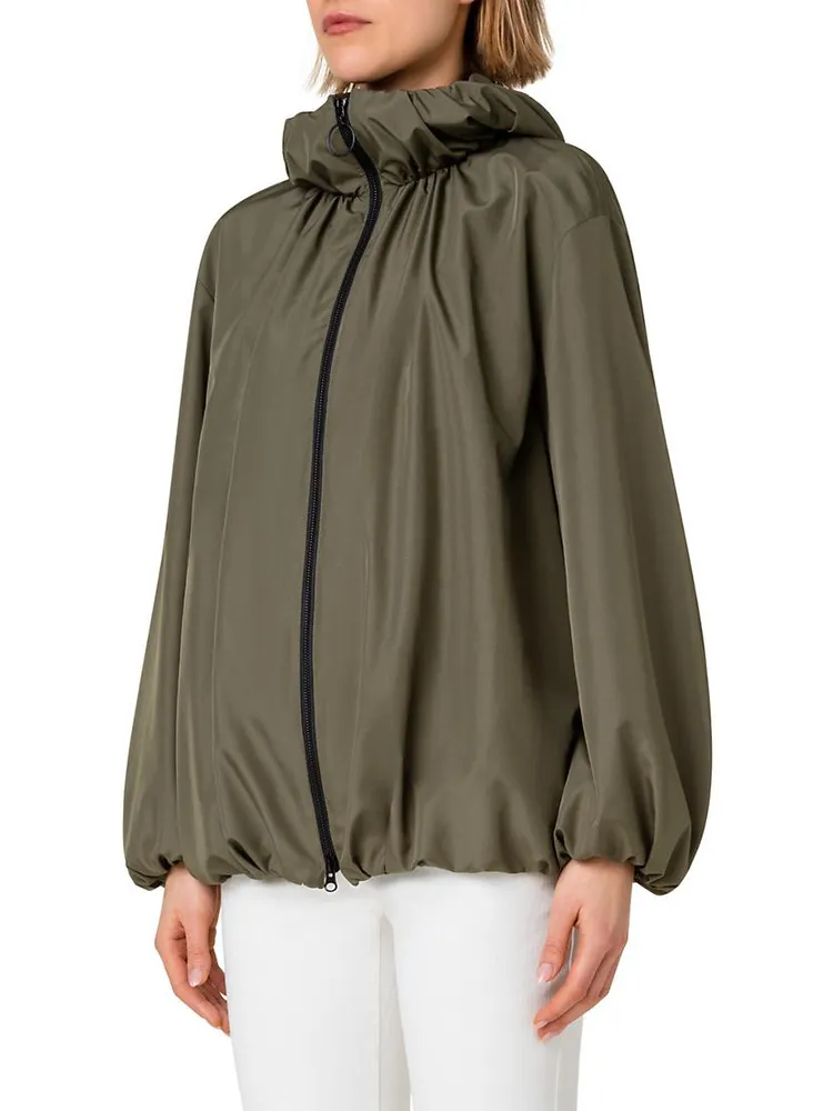 Hooded Blouson Bomber Jacket