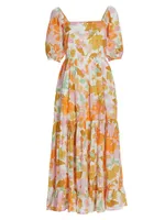 Manon Floral Cotton Maxi Dress