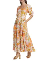 Manon Floral Cotton Maxi Dress