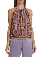 Adda Open-Knit Zig-Zag Tank Top