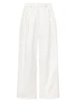 Luisa Cotton Wide-Leg Pants