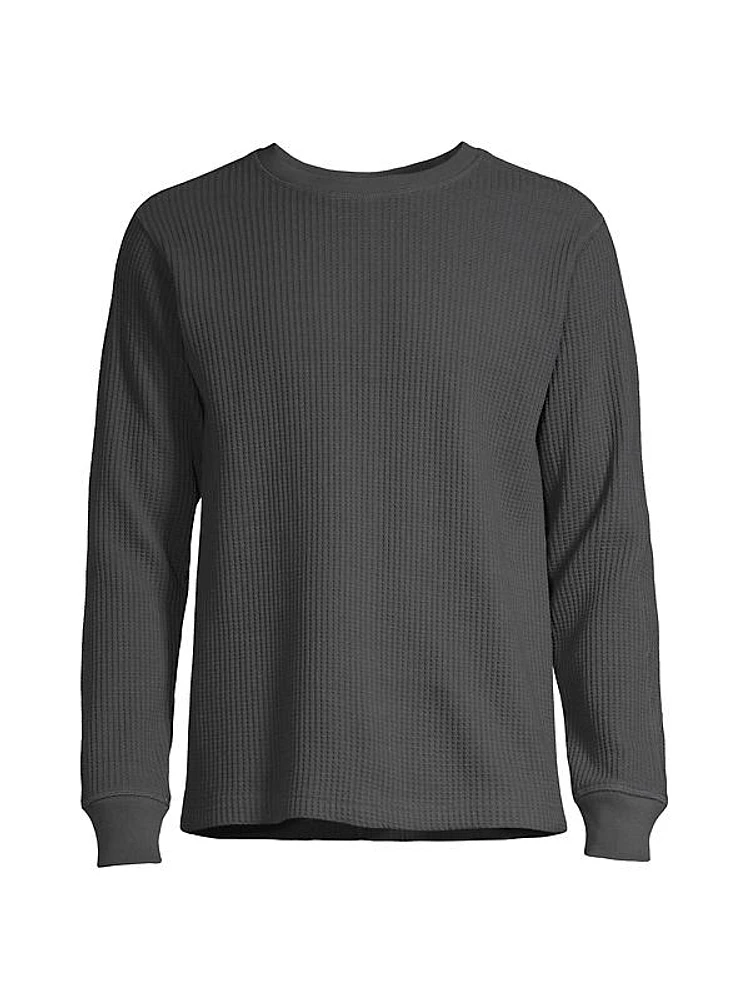 Wade Waffle-Knit Thermal Top