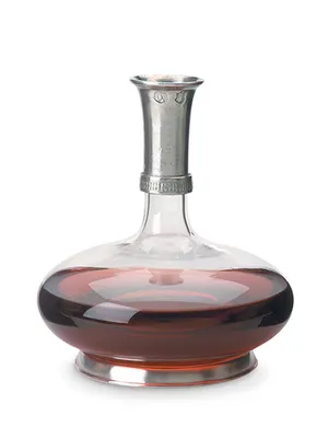 Glass & Pewter Wine Decanter