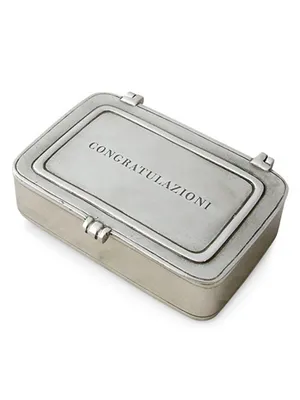 Large Pewter Congratulazioni Box