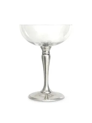 Pewter & Crystal Champagne Coupe