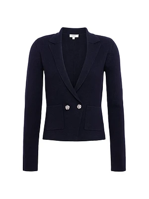 Sofia Knit Double-Breasted Blazer