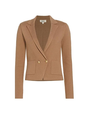 Sofia Knit Double-Breasted Blazer