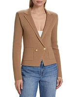 Sofia Knit Double-Breasted Blazer