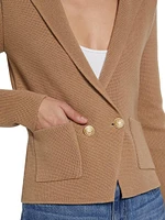 Sofia Knit Double-Breasted Blazer