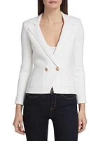 Sofia Knit Double-Breasted Blazer