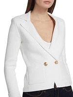 Sofia Knit Double-Breasted Blazer