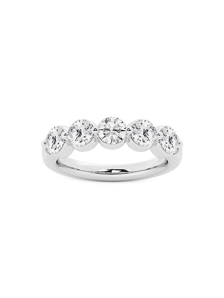 14K White Gold & 2 TCW Lab-Grown Diamond Ring