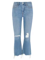 Le Disco Cropped Distressed Jeans