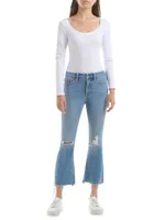 Le Disco Cropped Distressed Jeans