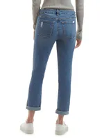 Le Disco Distressed Ankle-Crop Jeans