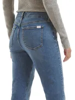 Le Disco Distressed Ankle-Crop Jeans