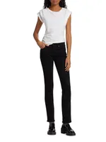 Kimmie Mid-Rise Straight-Leg Jeans