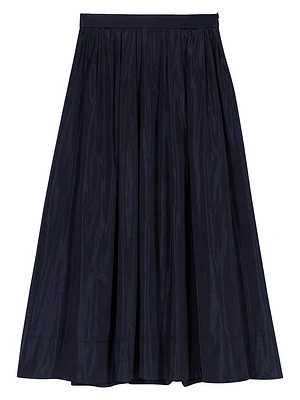 Long Skirt with Contrast Waistband