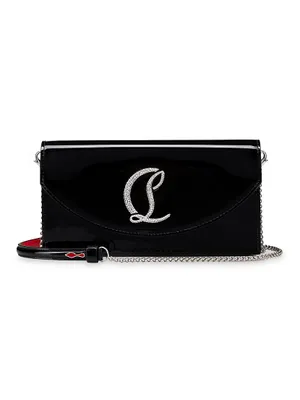 Loubi54 Patent Leather Clutch-On-Chain