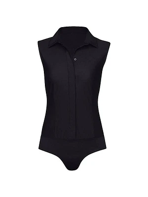 Classic Microfiber Button-Front Bodysuit