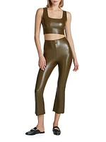 Faux Leather Crop Top