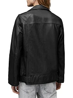 Billie Relaxed Leather Biker Jacket