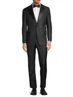 Tailored Wool-Blend Tuxedo