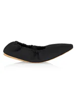 Carla Vegan Satin Ballet Flats