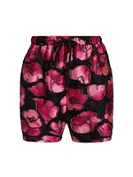 Jacquard Floral Print Shorts