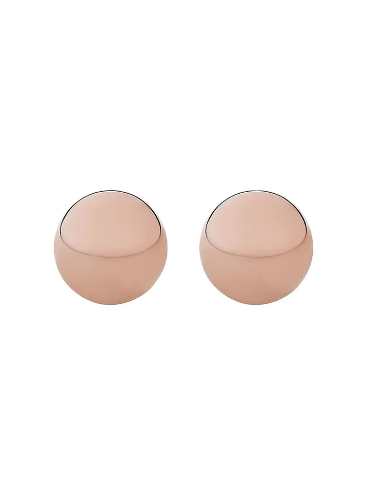 14K Rose Solid Gold Have A Ball Studs