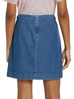 Tansy Two-Tone Denim Miniskirt