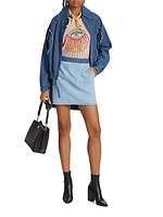 Tansy Two-Tone Denim Miniskirt