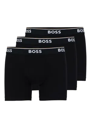 Three-Pack Of Stretch-Cotton Boxer Briefs With Logos