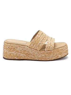 Ash Braided Raffia Flatform Sandals