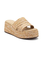 Ash Braided Raffia Flatform Sandals