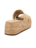 Ash Braided Raffia Flatform Sandals