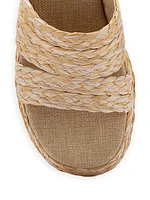 Ash Braided Raffia Flatform Sandals