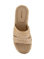 Ash Braided Raffia Flatform Sandals