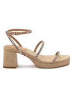 Gio 60MM Crystal-Embellished Suede Sandals