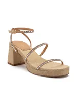 Gio 60MM Crystal-Embellished Suede Sandals