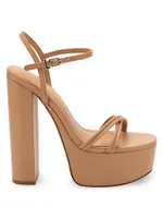 Annie 140MM Leather Platform Sandals